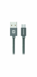 Swissten Datový Kabel Textile Usb / Micro Usb 1,2 M Šedý
