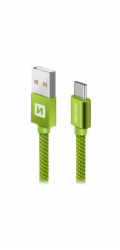 Swissten Datový Kabel Textile Usb / Usb-C 1,2 M Zelený