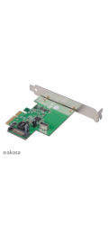 AKASA síťová karta USB 3.2 HOST card, 10Gbps USB 3.2 Gen 2, Interní, 20-pin, PCIe