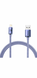 Baseus CAJY000005 Crystal Shine Series Datový Kabel USB - Lightning 20W 1,2m Purple