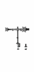 Neomounts FPMA-DCB100D - Montážní sada - plný pohyb - pro 2 LCD displeje - černá - velikost obrazovky: 10"-27" - upevnění svorkou, průchodka, upevnitelné na stůl