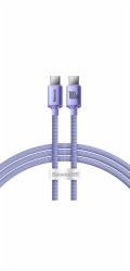 Baseus CAJY000605 Crystal Shine Series Datový Kabel USB-C - USB-C 100W 1,2m Purple