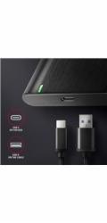 AXAGON EE25-A6C, USB-C 3.2 Gen 1 - SATA 6G 2.5" kovový RAW box, bezšroubkový