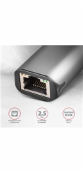 AXAGON ADE-25R USB-A 3.2 Gen 1 - 2.5 Gigabit Ethernet síťová karta, Realtek 8156, auto install, šedá