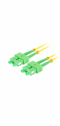 LANBERG optický patch cord SM SC/APC-SC/APC duplex 15m LSZH G657A1 průměr 3mm, barva žlutá