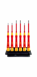 Wiha Feinschraubendreher-Set PicoFinish electric (rot/gelb, 7-teilig, inkl. Halter)