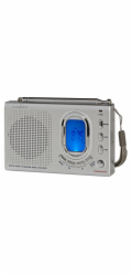 Nedis RDWR1000GY- FM Rádio Přenosné | AM / FM/ SW | Napájení z baterie/Síťové | Digitální |  1.5 W | Černá