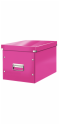 LEITZ Čtvercová krabice  Click&Store, velikost L (A4), růžová