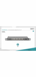 Propojovací panel DIGITUS CAT 6A, stíněný, 8portový, 0,5U, 10 ", černý