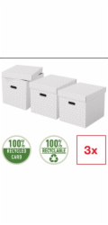 Esselte Home, set 3 ks, krychlový, bílá