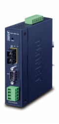 Planet průmyslový konvertor RS-232/422/485 na IP, 1x COM, 1x 100Base-FX SC SM 30km, 9-48VDC, 24VAC, -40~+75°C, IP30
