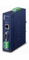 Planet průmyslový konvertor RS-232/422/485 na IP, 1x COM, 1x 100Base-TX, 9-48VDC, -40~+75°C, IP30, SNMP+Telnet