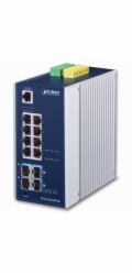 Planet IGS-6325-8T4X průmyslový L3 switch, 8x1Gb, 4x10Gb SFP+, 12-48VDC, -40~75°C, IP30, fanless