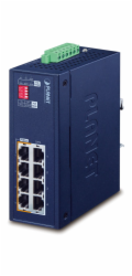 Planet IPOE-470-12V PoE průmyslový injektor, 8x 1Gb, 4x 802.3bt 95/240W, DIN, IP30, -40~75°C, 12-54VDC