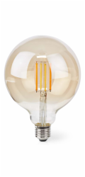 NEDIS Wi-Fi chytrá LED žárovka s vláknem/ E27/ G125/ 7W/ 230V/ 806lm/ teplá bílá/ 1800 - 3000K/ stmívatelná