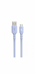 TB kabel USB-A - USB-C fialový 1m