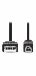 Nedis CCGB60100BK30 - USB 2.0 kabel | A Zástrčka - B Zástrčka | 3 m | Černá barva