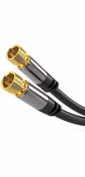 PREMIUMCORD kabel, satelitní anténní F male - F male (135 dB) 4x stíněný 3m