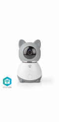 NEDIS IP kamera/ Wi-Fi/ vnitřní/ 1080p/ Micro SD/ Cloud/ snímač pohybu/ náklon/ noční vidění/ Android/ iOS/ šedo-bílá