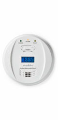 NEDIS detektor oxidu uhelnatého/ EN 50291/ hlasitost 85 dB/ 2x AA/ životnost až 5 let/ bílý