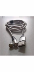 PremiumCord Magnetický micro USB a USB-C nabíjecí a datový kabel, 1m, stříbrná