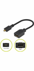 PremiumCord Flexi adaptér HDMI Typ A samice - micro HDMI Typ D samec pro ohebné zapojení