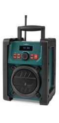 NEDIS digitální pracovní rádio/ stolní/ výkon 15W/ DAB+/ FM/ Bluetooth/ IP65/ napájení z baterie/síťové/ černo-zelené