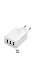 Baseus kompaktní nabíječka 3U 17W EU, bílá