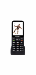 EVOLVEO EasyPhone LT, mobilní telefon pro seniory s nabíjecím stojánkem, černá