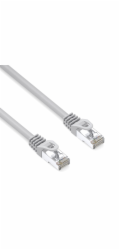 Lsoh S/FTP propojovací kabel, Cat.6a, RJ45 M - RJ45 M, 5 m, dvojité stínění, LSOH, šedý, 10 Gb/s ekonomický