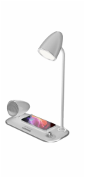 Tellur Nostalgia Wireless Desk Charger, Bluetooth Speaker, Desk Lamp white