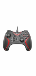 C-TECH Theon pro PC/PS3, 2 programovatelná makro tlačítka, 2x analog, X-input, vibrační, 1,8m kabel, USB