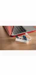 Hama 200120 USB hub, 4 porty, bílý