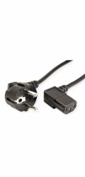 C-TECH Kabel síťový  2m 220/230V napájecí, lomený, VDE
