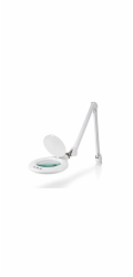 NEDIS zvětšovací stolní LED lampa/ čočka 3 dioptrie/ spotřeba 10 W/ teplota 6500 K/ světelný tok 660 lm/ bílá