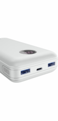 Canyon CNE-CPB2002W CANYON powerbanka PB-2002, 20000mAh Li-poly QC&PD, display, In USB-C, Out 1x USB-C + 2x USB-A, bílá