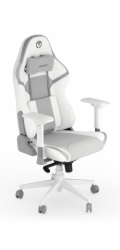Endorfy herní židle Scrim OWH / kombinace textil / kůže/ bílá