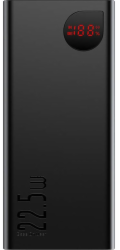 Baseus Adaman kovová powerbanka s digitálním displejem QC 20000mAh 22.5W, černá