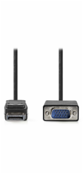 NEDIS kabel DisplayPort - VGA/ zástrčka DisplayPort - zástrčka VGA/ černý/ bulk/ 2m
