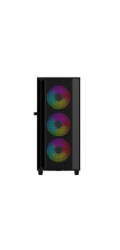 Gembird Fornax 4000 ARGB/Midi Tower/Transpar./Černá