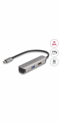 Delock Adaptér USB Type-C na HDMI 4K, 60 Hz, s PD USB Typu-A a USB Type-C Data + PD 92 W