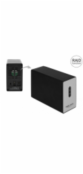 Delock Externí kryt USB 3.1 Typ-C pro 2 HDD nebo SSD SATA 2.5” s technologií RAID