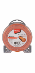 Makita struna nylonová Plus 2,4mm, 15m, oranžová, kulatá