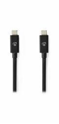 NEDIS kabel USB 4.0 Gen 3x2/ zástrčka USB-C - zástrčka USB-C/ 8K/ černý/ 2m