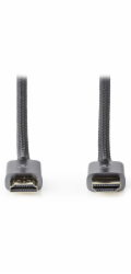 NEDIS PROFIGOLD High Speed HDMI 2.0 kabel s ethernetem/ 4K@60Hz/ zlacené konektory HDMI-HDMI/ bavlna/ šedý/ BOX/ 10m