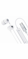 3mk sluchátka - Wired Earphones USB-C, bílá