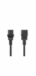 NEDIS napájecí prodlužovací kabel/ konektor IEC-320-C14/ konektor IEC-320-C13/ černý/ bulk/ 2m