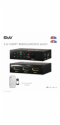 Club3D Switch 1:3 HDMI 8K60Hz/4K120Hz, 3 porty