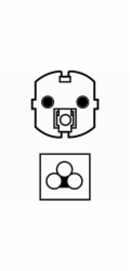Logo  Síťový kabel 230V napájecí k noteb