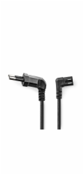 NEDIS napájecí kabel pro adaptéry/ Euro zástrčka - konektor IEC-320-C7/ úhlový-úhlový/ dvoulinka/ černý/ bulk/ 5m
